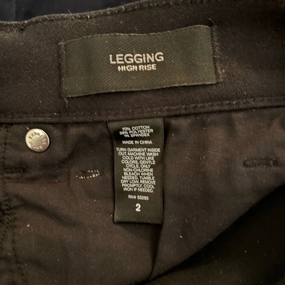 Express High Rise Distressed Black Jegging - Picture 7 of 7